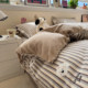 ins Milk Velvet Four-Piece Bedding Set, Bed Sheet, Duvet Cover, Thickened Warm Coral Velvet Flannel Bedding Set 4