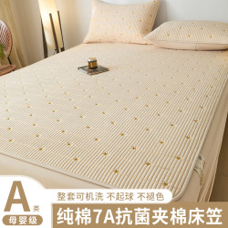 Class a Pure Cotton Fitted Sheet with Cotton Padding, Dustproof, Non-Slip Bed Cover for Student Dormitory, Tatami Thickened Mattress Protector 4