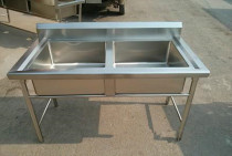 Commercial stainless steel pool hotel kitchen wash basin sink sink single tank with table double tank three Basin
