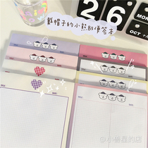 South Koreas cute-wearing hats three small bear loose-leaf students B5 to sign this little fresher learning notebook