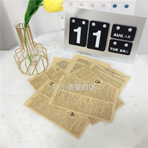 Retro Art Old Book English Manuscripts Material Paper Creative Diy Hand Ledger Diary of this decoration hit bottom no stickiness