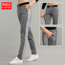 Spring and autumn thin sweatpants womens large size fat sister loose small feet straight pants harem pants elastic waist long pants