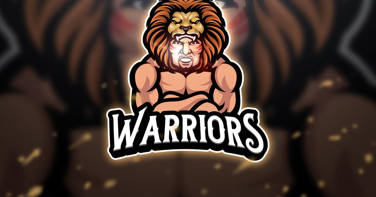 强壮战士电子竞技Logo&队徽设计模板 Warrior Brawny – Mascot & Esport Logo