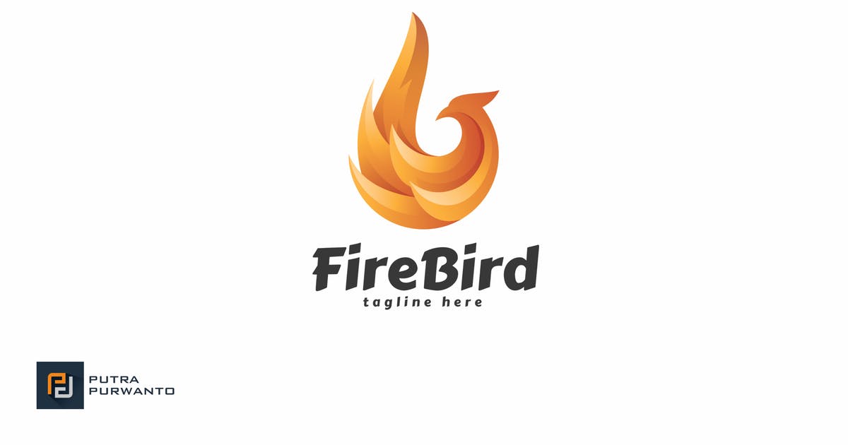 抽象火鸟品牌Logo设计模板 Fire Bird – Logo Template