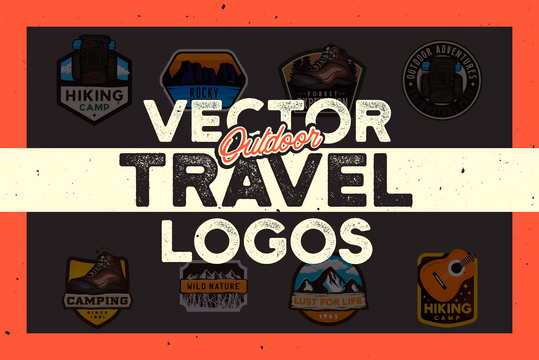 户外运动品牌商标设计模板 OUTDOOR TRAVEL LOGOS