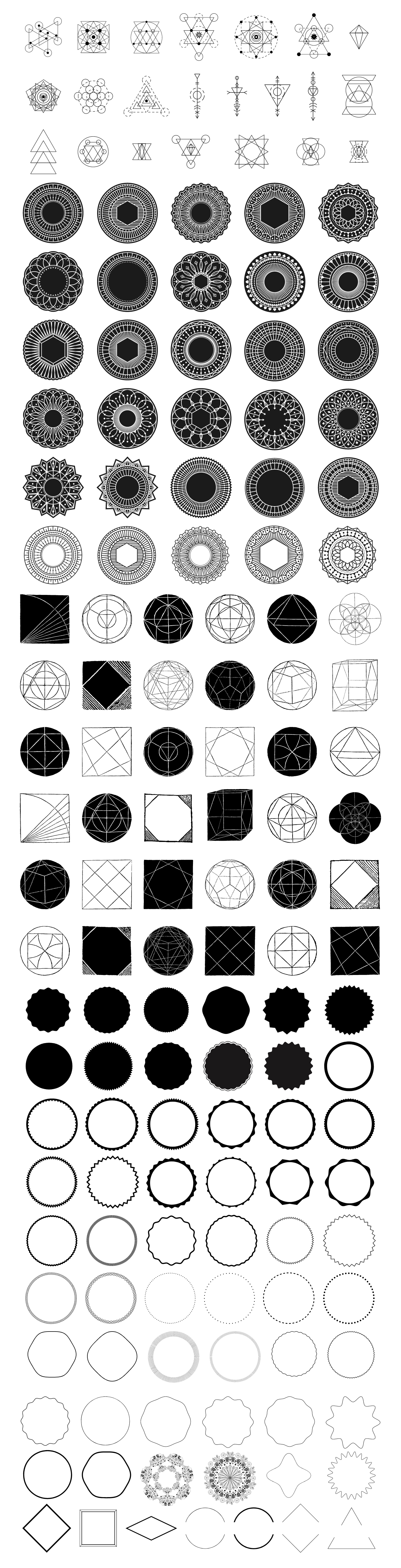几何线条形状装饰图案元素ai矢量xd设计素材模板插图4