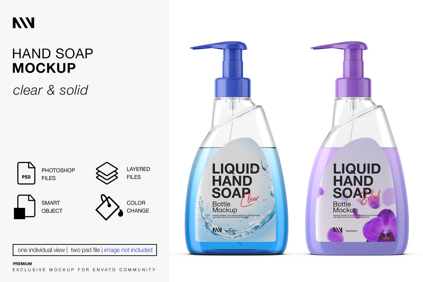 洗手液瓶包装设计样机模板 Hand Soap Mockup