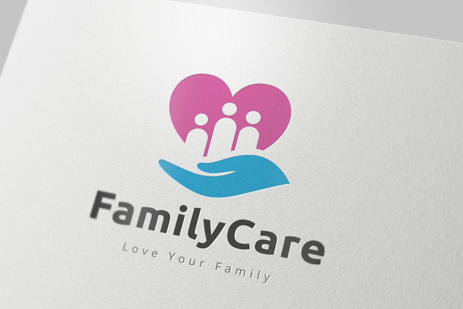 家庭关怀关爱主题Logo模板 Family Care Logo