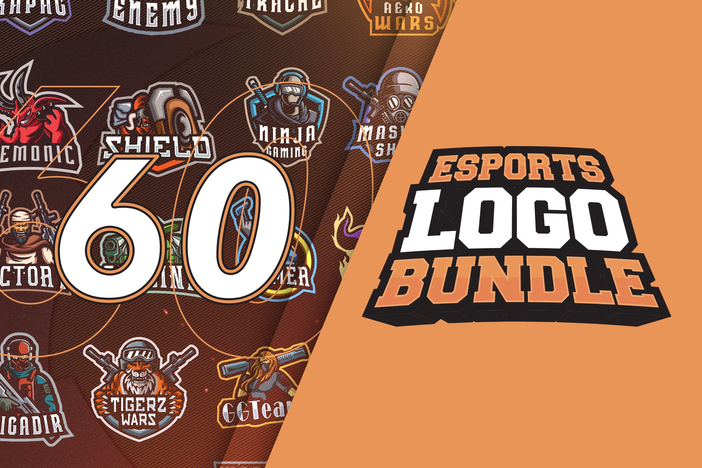 电子竞技俱乐部队徽Logo设计模板合集 E Sports Logo Bundle