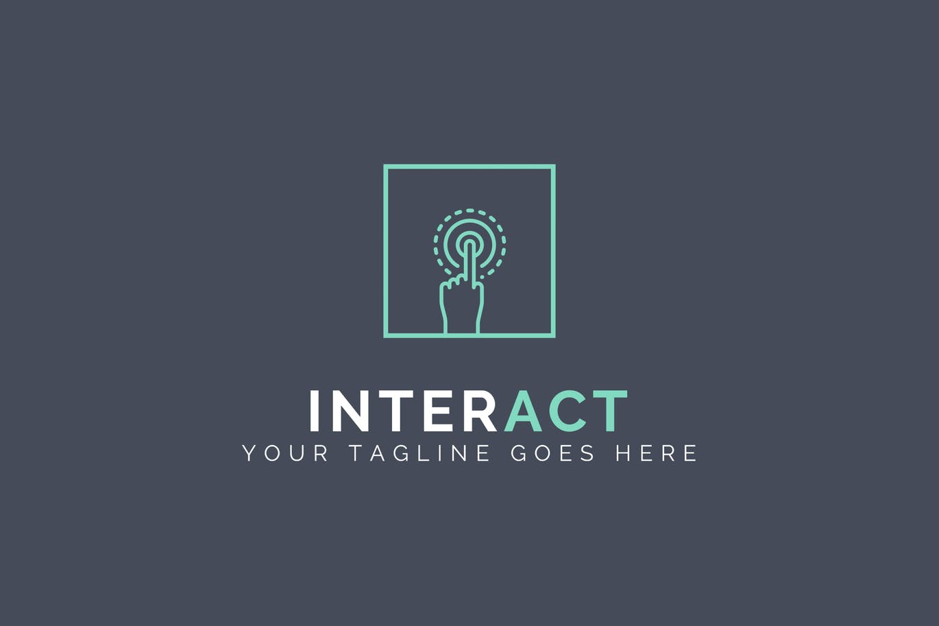 人机交互系统抽象Logo设计模板 Interact – Abstract Logo Template