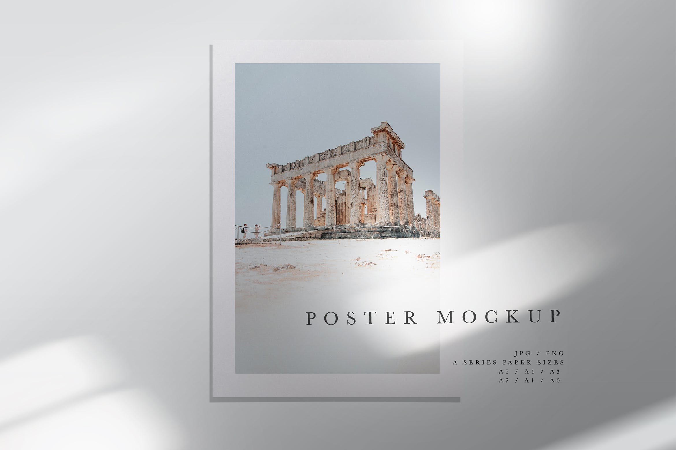 白色纸张海报展示样机模板Poster Mockup