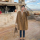 Women's autumn and winter loose double-sided cashmere coat