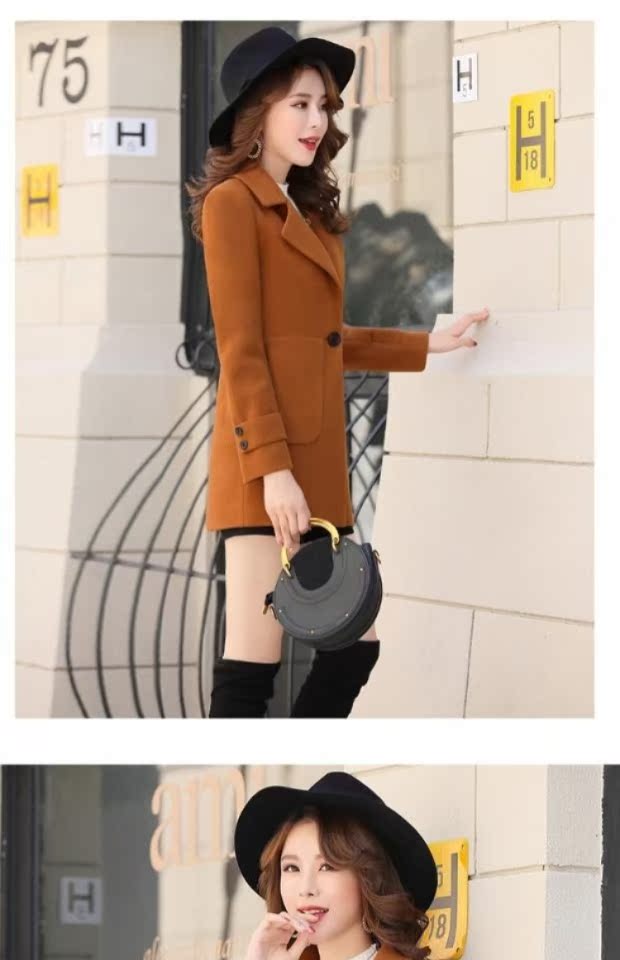 Áo khoác len ngắn tay nữ 2019 xuân mới dành cho nữ phiên bản Hàn Quốc của thời trang tự may áo len nhỏ dành cho nữ - Áo Hàn Quốc áo khoác dạ hàn quốc