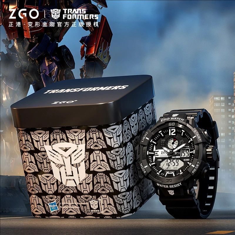 Transformers Co-Branded Watch for Men, Suitable for Middle and High School Students, Sports Waterproof Mechanical Watch for Teenagers and Boys, Electronic