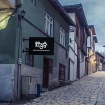 Creative stainless steel led luminous side hanging double-sided light box company signboard door light box signature customization