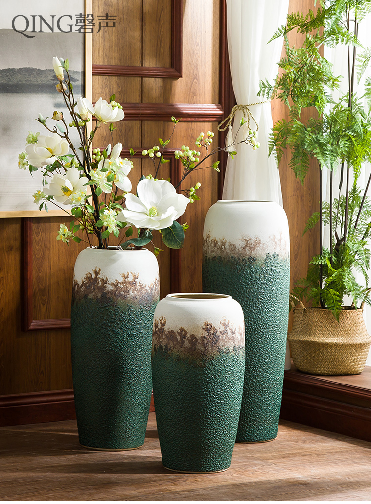 Ceramic vase furnishing articles sitting room TV ark adornment flower arranging dried flower porcelain contracted and I household decoration POTS