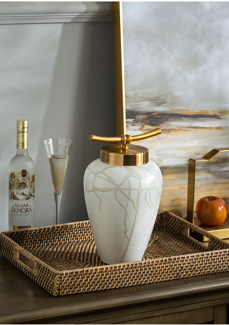 European ceramic vases, flower arranging furnishing articles furnishing articles table sitting room adornment new creative Chinese vase soft outfit decoration