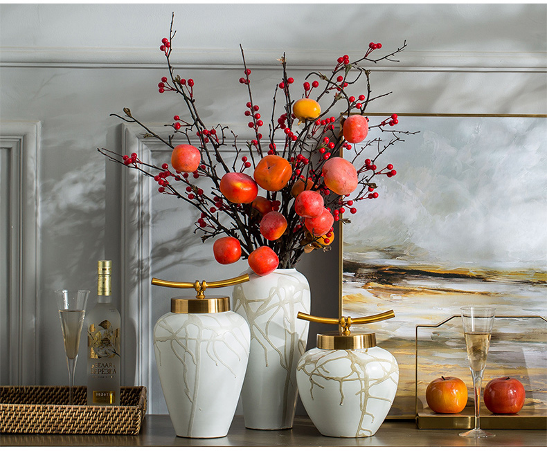 European ceramic vases, flower arranging furnishing articles furnishing articles table sitting room adornment new creative Chinese vase soft outfit decoration