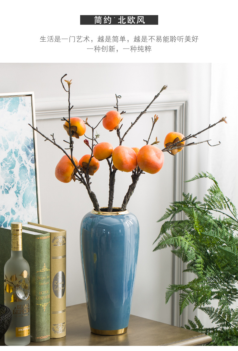 European vase modern simulation flower arranging furnishing articles contracted sitting room porch TV ark, household ceramic jewelry dried flowers