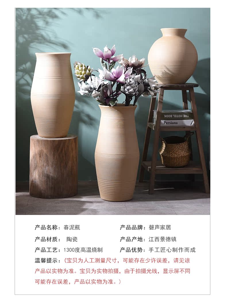 Coarse some ceramic porcelain vase Nordic sitting room hotel villa furnishing articles dried flower arranging flowers simulation flower POTS landing ornament