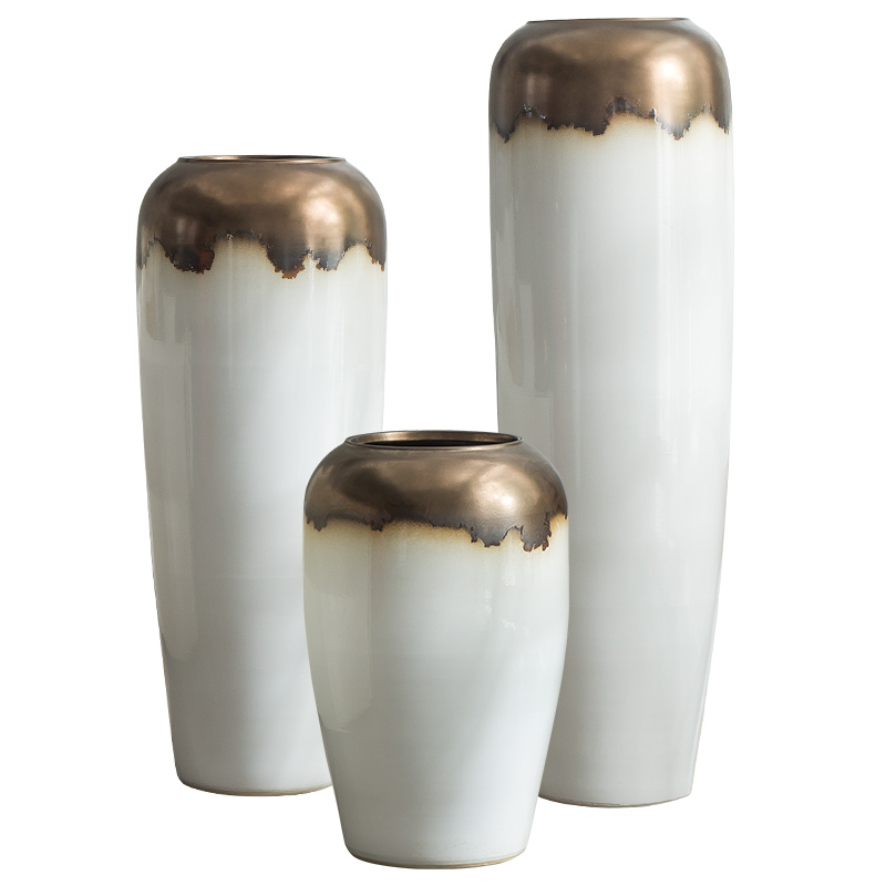 Jingdezhen ceramic big vase furnishing articles sitting room ground large modern European - style villa hotel decoration decoration floral outraged