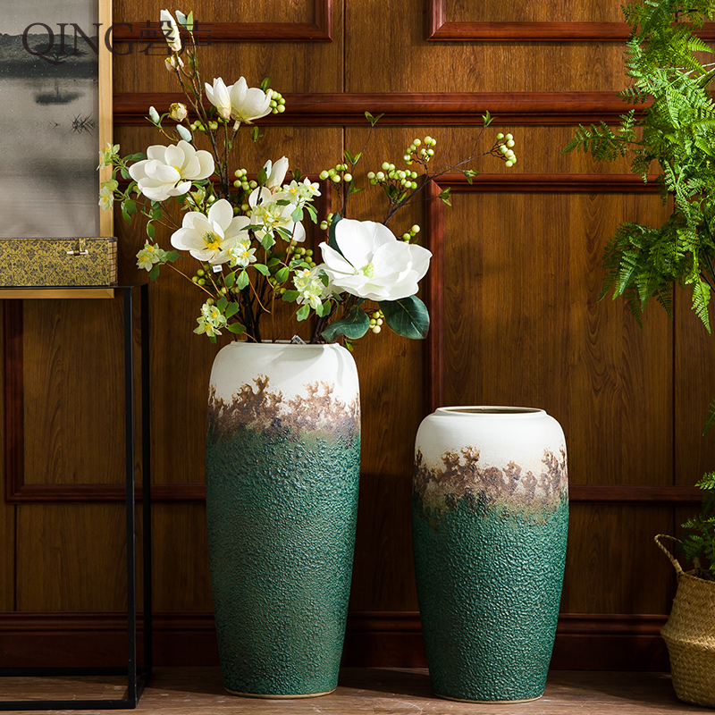 Ceramic vase furnishing articles sitting room TV ark adornment flower arranging dried flower porcelain contracted and I household decoration POTS