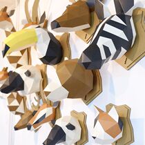 Japan Bogcraft KAKUKAKU Wall-mounted Wall Cut Paper Animal Model Parent-child Game Puzzle Toys