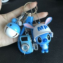 Didsney Stitch doll key pendant Custom Stitch bag accessories Cat claw bell Camera keychain