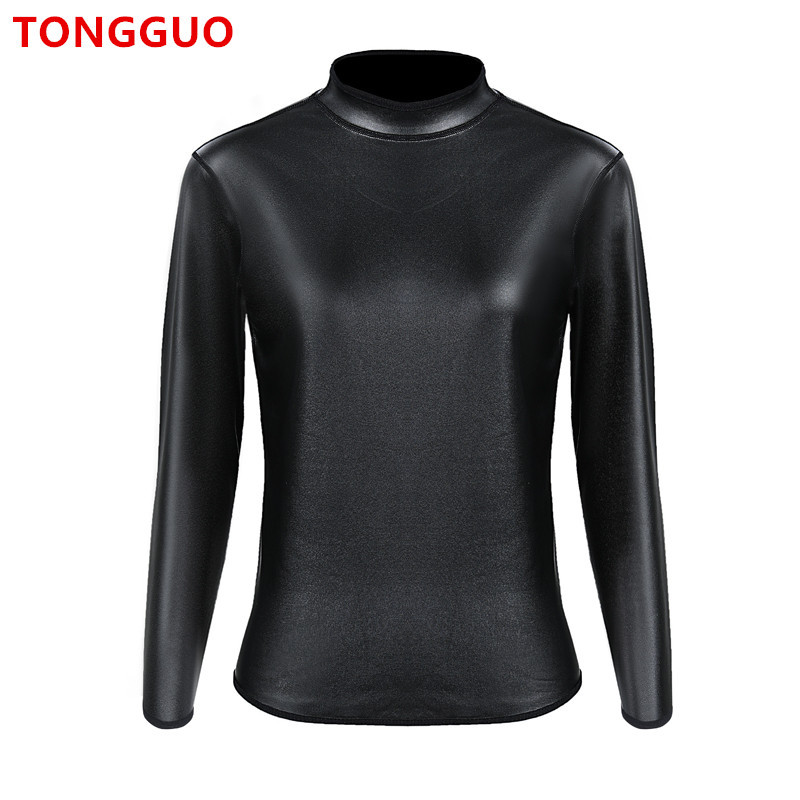 Brand Original Design Autumn and Winter New Slim-Fit Stretch Leather Jacket with Glossy Texture, Unique and Distinctive Leather Jacket for Women Brand Original Design Autumn and Winter New Slim-Fit Stretch Leather Jacket with Glossy Texture, Unique and Distinctive Leather Jacket for Women