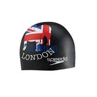 M24 Vương quốc Anh mua speedo London kỷ niệm silicone tóc tai dài mũ bơi 	mũ chụp đầu khi bơi