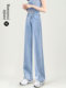 Light Blue Straight-Leg Jeans for Women 2025 New Style Cropped Petite High-Waisted Drapey Narrow Wide-Leg Pants for Spring and Autumn