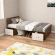Phòng ngủ thứ hai cho trẻ em giường 1 m 2 hộp cao đa chức năng lưu trữ đơn giường nhỏ căn hộ gác xép tùy chỉnh không gian giường - Giường giá giường ngủ