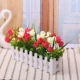 Hàng rào gỗ hàng rào hoa hoa giả hoa hồng phù hợp với đồ nội thất phòng khách nhỏ hoa giả nhân tạo cây cảnh hoa trong chậu - Hoa nhân tạo / Cây / Trái cây bình hoa giả