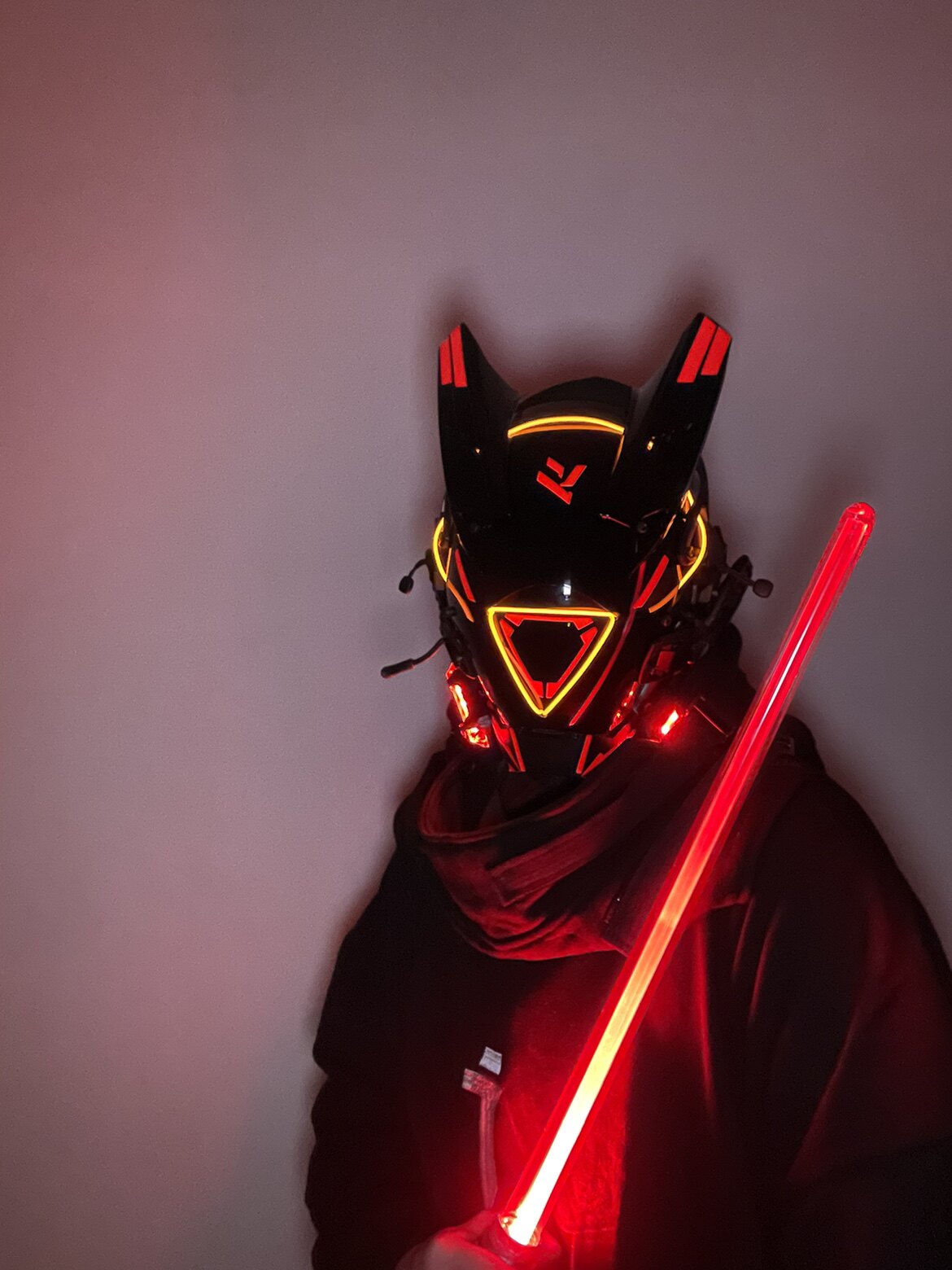 Cyberpunk mask cosplay mask personality photography street shows props full face of adult