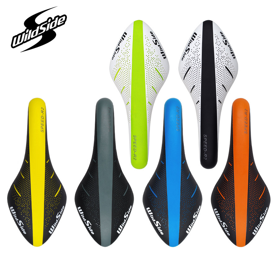 Snitch perforated bicycle cushion Road mountain bike saddle folding car comfortable microfiber leather cushion Chrome steel bow