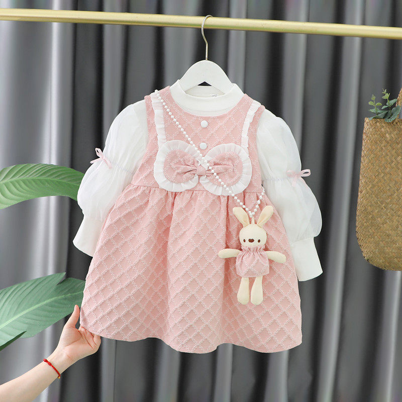 Girl Autumn Dress Dress Dress 2023 New Ocean Gas Children Princess Dress Baby Skirt One Year Old Female Baby Dress-Taobao
