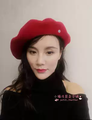 French local purchase Laulhere Subra pure wool French wide-brim beret Hunter hat French multi-color