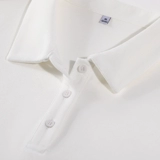 Белая летняя футболка polo, оверсайз