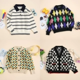 Ретро зимний детский свитер подходит для мужчин и женщин, круглый воротник, детская одежда