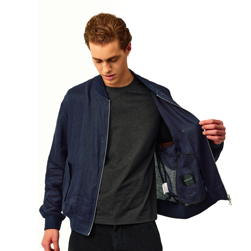 「Belgian Linen」Lightweight Bomber Jacket Nonradical