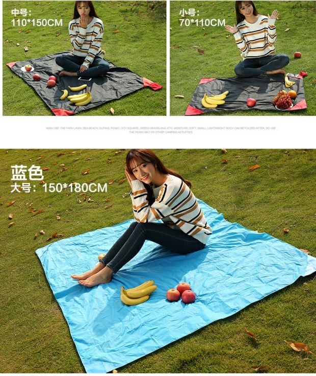 Cắm trại ngoài trời túi dã ngoại siêu nhẹ thuận tiện du lịch mùa xuân mat đơn đôi không thấm nước mat bãi biển - Thảm chống ẩm / Mat / Gối thảm du lịch