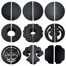 Semi-circular door handle glass door handle black big handle handrail wooden door handle store KTV hotel handle