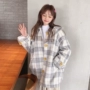 Áo len phổ biến 2018 nữ mùa đông phiên bản mới Hàn Quốc rộng rãi nhỏ dày con trai Áo khoác len Mori tartan mẫu áo dạ đẹp 2020