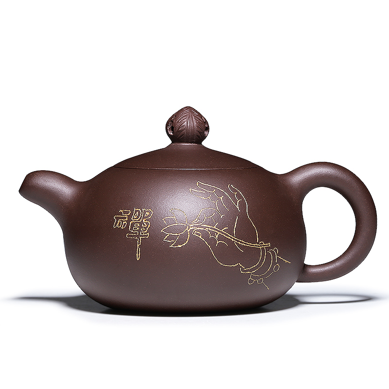 Mingyuan tea pot of yixing famous pure manual authentic it undressed ore purple clay household kung fu tea tea set