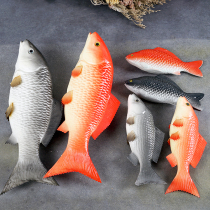 Pufish model fake fish simulation seafood refrigerator exhibition cabinet soft decoration simulation fish props