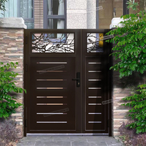Iron door stainless steel door courtyard door garden door double door homestay door new Chinese courtyard door custom door