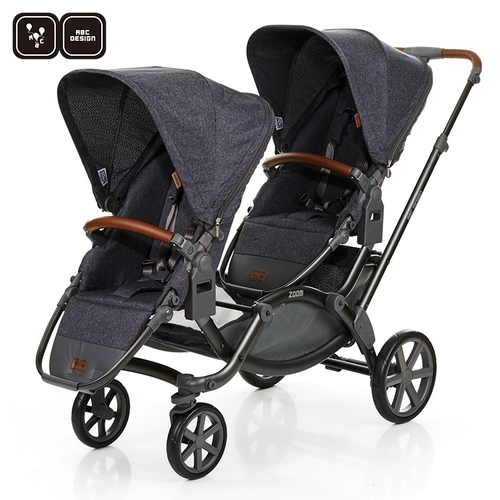 Фан -фанат Лин Чиии, Вейки, тот же немецкий ABC High -Landscape Twin Cart Cart, двое или три новорожденного могут лечь