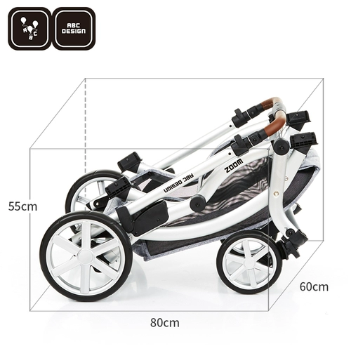 ABC Design Детская универсальная тележка для близнецов с сидением, Германия, амортизация