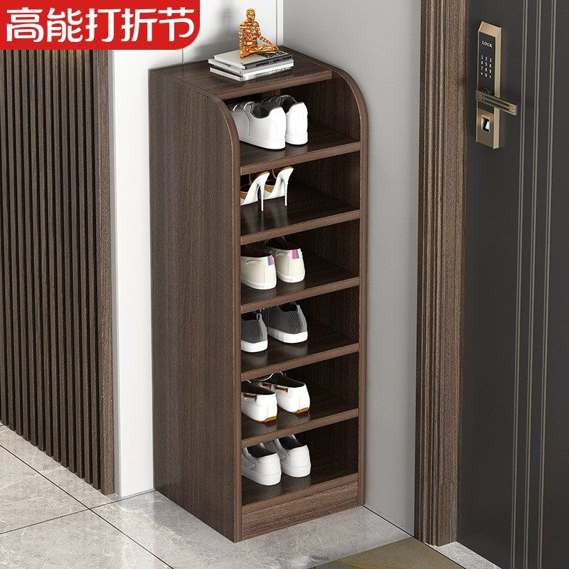 Solid Wood Shoe Rack Home Doorway Small Wall Corner Narrow Multilayer Shelf Easy Provincial Space Economy Type Containing Shoes Cabinet-Taobao