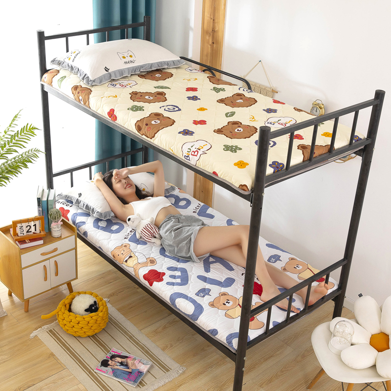 Mattress Upholstered Student Dorm Room Special Single Thickened fold anti-slip flange suede tatami mat quilted bed bedding